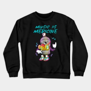 Cool Cartoon Music Graffiti Crewneck Sweatshirt